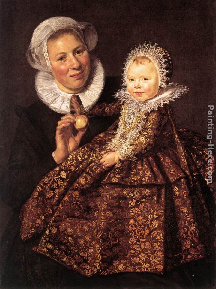 Catharina Hooft with her Nurse painting - Frans Hals Catharina Hooft with her Nurse art painting